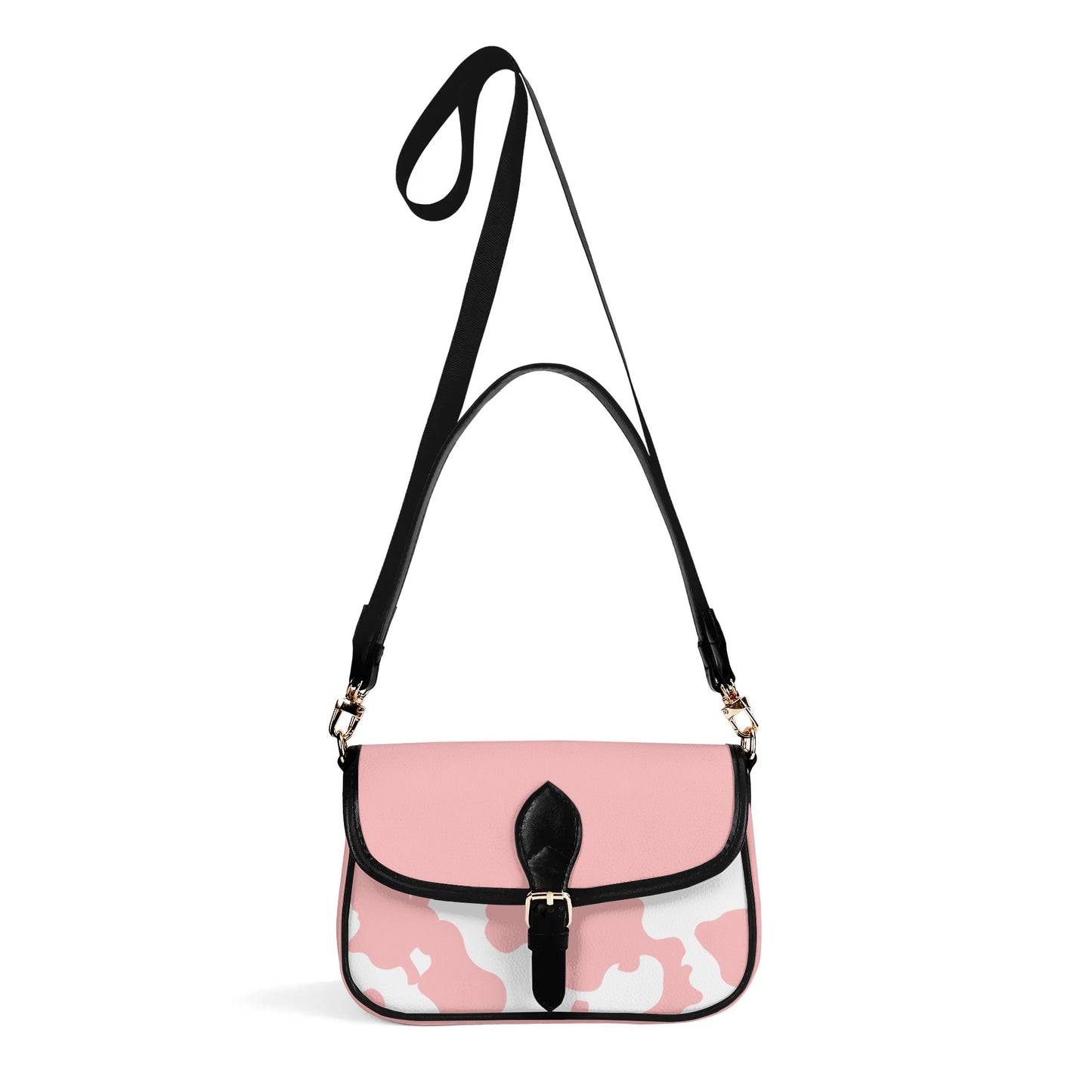 Pink & White Patterned Chain Shoulder Bag