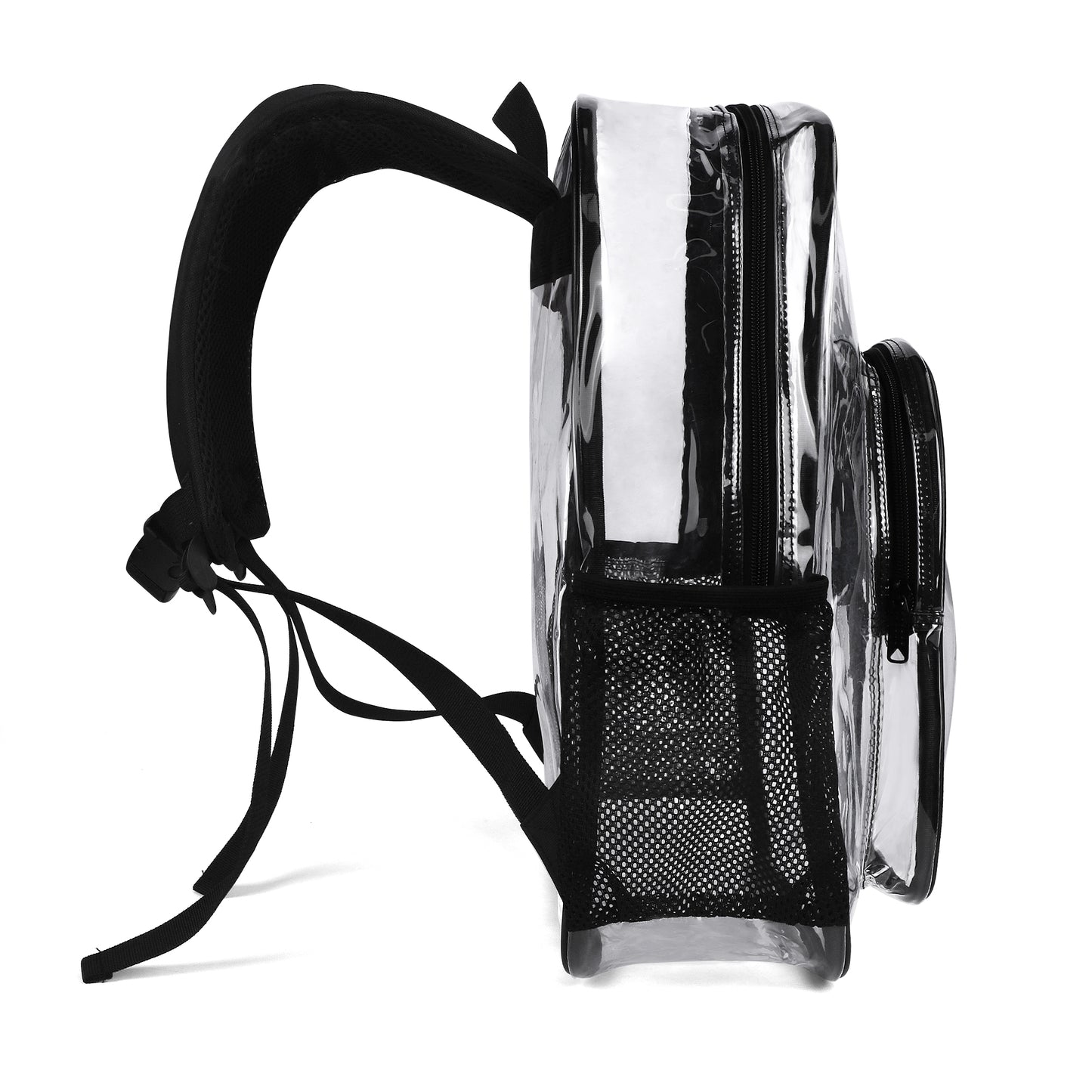 Double layer 17 Inch Clear Bag PVC See Through Transparent School Backpack