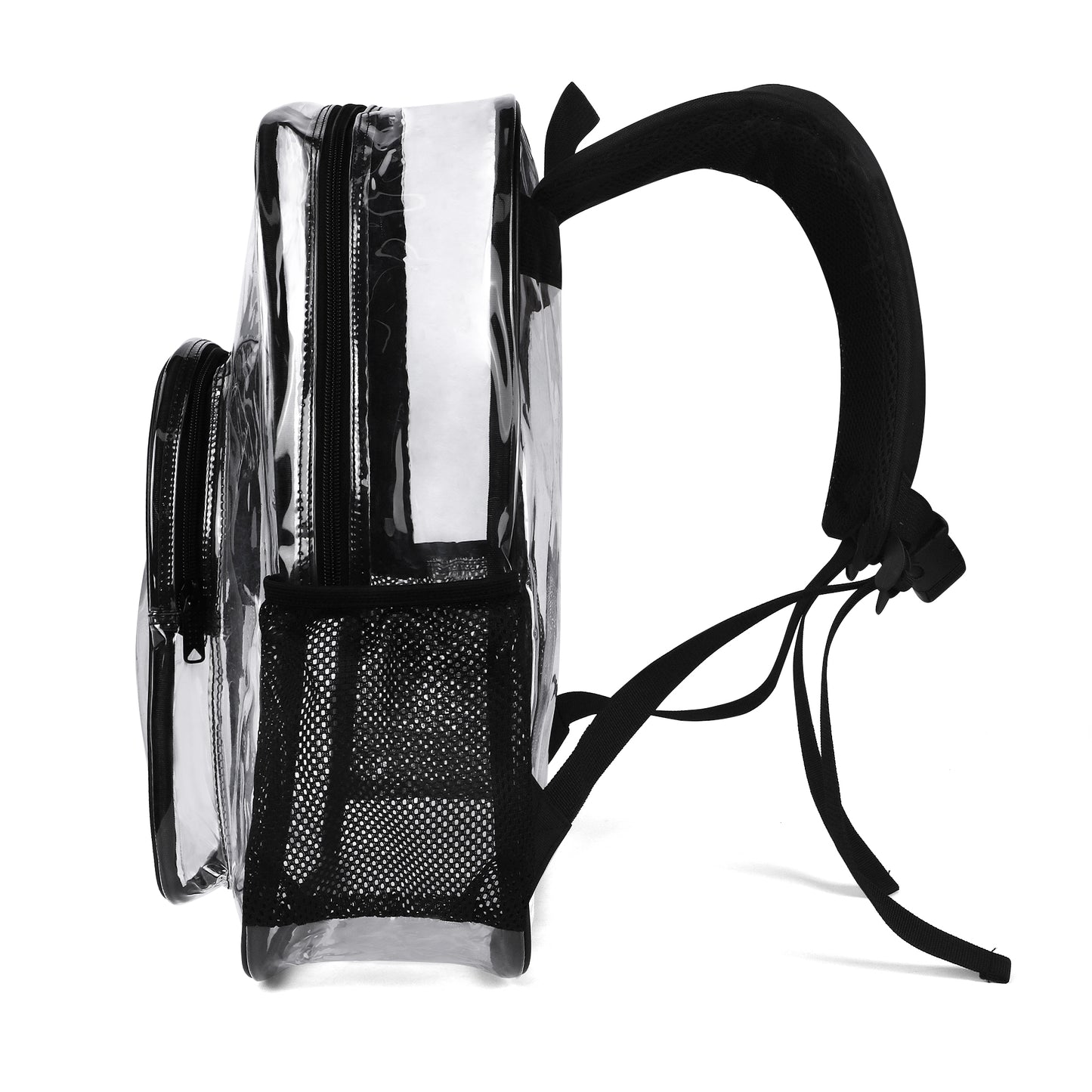 Double layer 17 Inch Clear Bag PVC See Through Transparent School Backpack