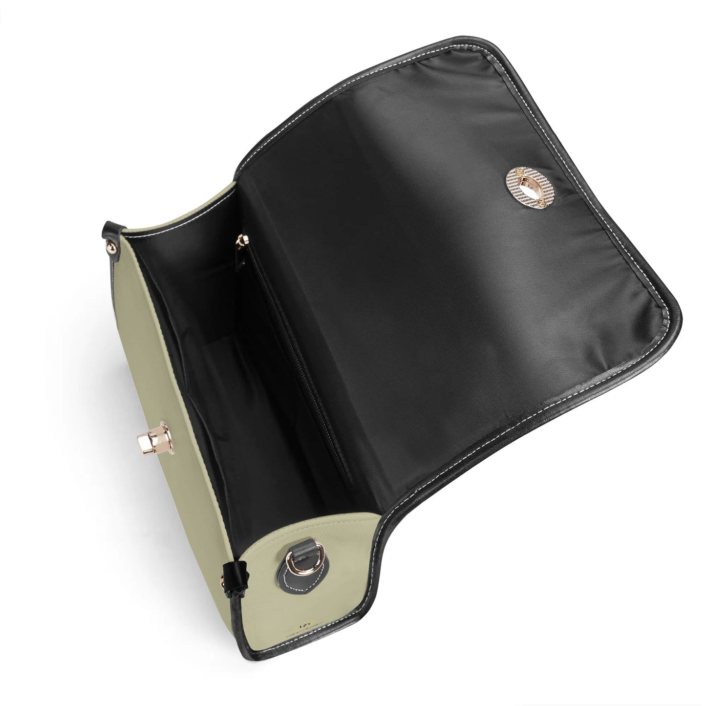 Beige Leather Satchel Bag