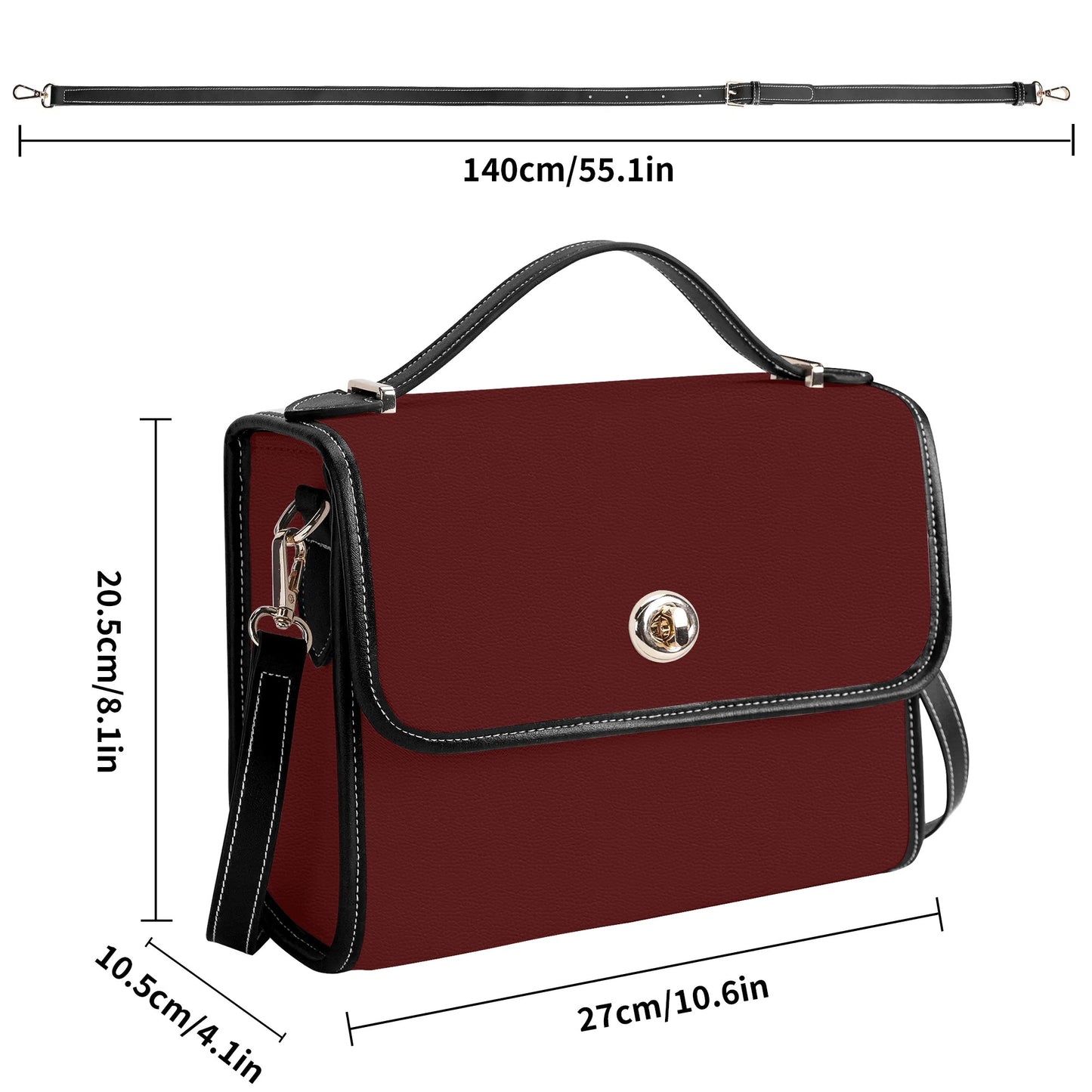 Burgundy Leather Satchel Bag